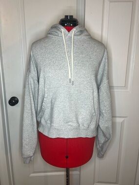 Aerie Oversized Long Sleeve Pullover Hoodie Light Gray Womens Small
